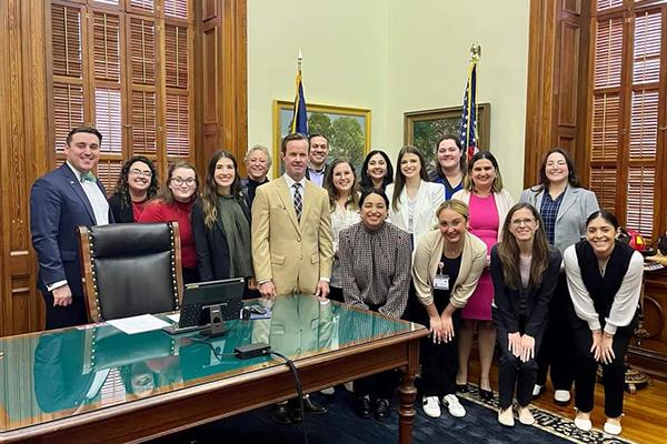 Audiology students travel to state capitol to advocate for changes to hearing-care legislation 